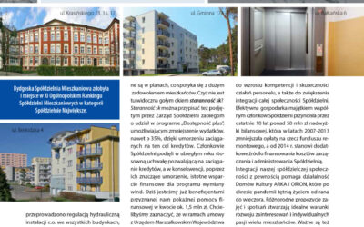 Artykuł o Bydgoskiej Spółdzielni Mieszkaniowej w ostatnim numerze Domów Spółdzielczych